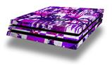 Vinyl Decal Skin Wrap compatible with Sony PlayStation 4 Pro Console Purple Checker Graffiti (PS4 NOT INCLUDED)