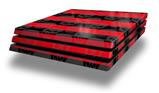 Vinyl Decal Skin Wrap compatible with Sony PlayStation 4 Pro Console Skull Stripes Red (PS4 NOT INCLUDED)