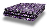 Vinyl Decal Skin Wrap compatible with Sony PlayStation 4 Pro Console Splatter Girly Skull Purple (PS4 NOT INCLUDED)