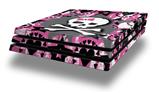 Vinyl Decal Skin Wrap compatible with Sony PlayStation 4 Pro Console Pink Bow Skull (PS4 NOT INCLUDED)