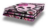 Vinyl Decal Skin Wrap compatible with Sony PlayStation 4 Pro Console Pink Skull (PS4 NOT INCLUDED)