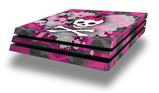 Vinyl Decal Skin Wrap compatible with Sony PlayStation 4 Pro Console Princess Skull Heart Pink (PS4 NOT INCLUDED)