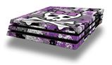 Vinyl Decal Skin Wrap compatible with Sony PlayStation 4 Pro Console Princess Skull Purple (PS4 NOT INCLUDED)