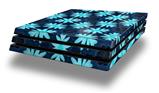 Vinyl Decal Skin Wrap compatible with Sony PlayStation 4 Pro Console Abstract Floral Blue (PS4 NOT INCLUDED)