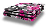 Vinyl Decal Skin Wrap compatible with Sony PlayStation 4 Pro Console Girly Pink Bow Skull (PS4 NOT INCLUDED)