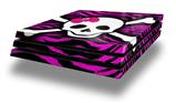 Vinyl Decal Skin Wrap compatible with Sony PlayStation 4 Pro Console Pink Zebra Skull (PS4 NOT INCLUDED)