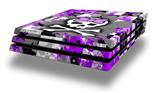 Vinyl Decal Skin Wrap compatible with Sony PlayStation 4 Pro Console Purple Princess Skull (PS4 NOT INCLUDED)