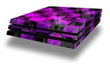 Vinyl Decal Skin Wrap compatible with Sony PlayStation 4 Pro Console Purple Star Checkerboard (PS4 NOT INCLUDED)