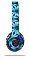 WraptorSkinz Skin Decal Wrap compatible with Beats Solo 2 and Solo 3 Wireless Headphones Daisies Blue (HEADPHONES NOT INCLUDED)