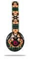 WraptorSkinz Skin Decal Wrap compatible with Beats Solo 2 and Solo 3 Wireless Headphones Floral Pattern Orange (HEADPHONES NOT INCLUDED)