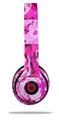 WraptorSkinz Skin Decal Wrap compatible with Beats Solo 2 and Solo 3 Wireless Headphones Pink Plaid Graffiti (HEADPHONES NOT INCLUDED)