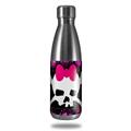 Skin Decal Wrap for RTIC Water Bottle 17oz Pink Diamond Skull (BOTTLE NOT INCLUDED)
