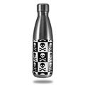 Skin Decal Wrap for RTIC Water Bottle 17oz Skull Checkerboard (BOTTLE NOT INCLUDED)