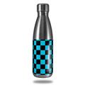 Skin Decal Wrap for RTIC Water Bottle 17oz Checkers Blue (BOTTLE NOT INCLUDED)