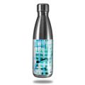 Skin Decal Wrap for RTIC Water Bottle 17oz Electro Graffiti Blue (BOTTLE NOT INCLUDED)