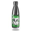 Skin Decal Wrap for RTIC Water Bottle 17oz Cartoon Skull Green (BOTTLE NOT INCLUDED)