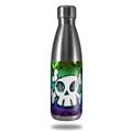 Skin Decal Wrap for RTIC Water Bottle 17oz Cartoon Skull Rainbow (BOTTLE NOT INCLUDED)