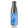 Skin Decal Wrap for RTIC Water Bottle 17oz Skull Sketches Blue (BOTTLE NOT INCLUDED)