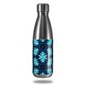 Skin Decal Wrap for RTIC Water Bottle 17oz Abstract Floral Blue (BOTTLE NOT INCLUDED)