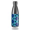 Skin Decal Wrap for RTIC Water Bottle 17oz Daisies Blue (BOTTLE NOT INCLUDED)