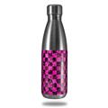 Skin Decal Wrap for RTIC Water Bottle 17oz Pink Checkerboard Sketches (BOTTLE NOT INCLUDED)