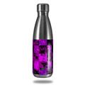 Skin Decal Wrap for RTIC Water Bottle 17oz Purple Star Checkerboard (BOTTLE NOT INCLUDED)