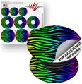 Decal Style Vinyl Skin Wrap 3 Pack for PopSockets Rainbow Zebra (POPSOCKET NOT INCLUDED)