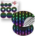 Decal Style Vinyl Skin Wrap 3 Pack for PopSockets Skull and Crossbones Rainbow (POPSOCKET NOT INCLUDED)