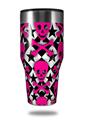 Skin Decal Wrap for Walmart Ozark Trail Tumblers 40oz Pink Skulls and Stars (TUMBLER NOT INCLUDED) by WraptorSkinz