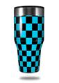 Skin Decal Wrap for Walmart Ozark Trail Tumblers 40oz Checkers Blue (TUMBLER NOT INCLUDED) by WraptorSkinz