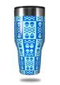 Skin Decal Wrap for Walmart Ozark Trail Tumblers 40oz Skull And Crossbones Pattern Blue (TUMBLER NOT INCLUDED) by WraptorSkinz