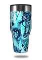 Skin Decal Wrap for Walmart Ozark Trail Tumblers 40oz Scene Kid Sketches Blue (TUMBLER NOT INCLUDED) by WraptorSkinz
