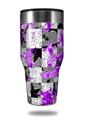 Skin Decal Wrap for Walmart Ozark Trail Tumblers 40oz Purple Checker Skull Splatter (TUMBLER NOT INCLUDED) by WraptorSkinz