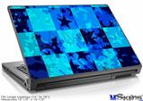Laptop Skin (Large) - Blue Star Checkers