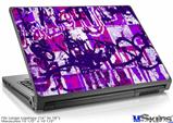 Laptop Skin (Large) - Purple Checker Graffiti