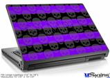 Laptop Skin (Large) - Skull Stripes Purple