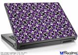 Laptop Skin (Large) - Splatter Girly Skull Purple