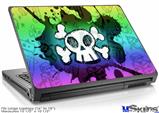 Laptop Skin (Large) - Cartoon Skull Rainbow