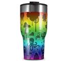 WraptorSkinz Skin Wrap compatible with 2017 and newer RTIC Tumblers 30oz Cute Rainbow Monsters (TUMBLER NOT INCLUDED)