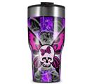 WraptorSkinz Skin Wrap compatible with 2017 and newer RTIC Tumblers 30oz Butterfly Skull (TUMBLER NOT INCLUDED)