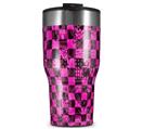 WraptorSkinz Skin Wrap compatible with 2017 and newer RTIC Tumblers 30oz Pink Checkerboard Sketches (TUMBLER NOT INCLUDED)