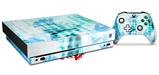 Skin Wrap for XBOX One X Console and Controller Electro Graffiti Blue