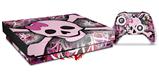 Skin Wrap for XBOX One X Console and Controller Pink Skull