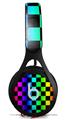 WraptorSkinz Skin Decal Wrap compatible with Beats EP Headphones Rainbow Checkerboard Skin Only HEADPHONES NOT INCLUDED