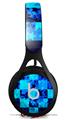 WraptorSkinz Skin Decal Wrap compatible with Beats EP Headphones Blue Star Checkers Skin Only HEADPHONES NOT INCLUDED