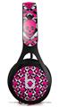 WraptorSkinz Skin Decal Wrap compatible with Beats EP Headphones Pink Skulls and Stars Skin Only HEADPHONES NOT INCLUDED