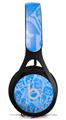 WraptorSkinz Skin Decal Wrap compatible with Beats EP Headphones Skull Sketches Blue Skin Only HEADPHONES NOT INCLUDED