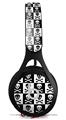 WraptorSkinz Skin Decal Wrap compatible with Beats EP Headphones Skull Checkers Blackandwhite Skin Only HEADPHONES NOT INCLUDED