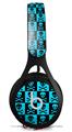 WraptorSkinz Skin Decal Wrap compatible with Beats EP Headphones Skull Checkers Blue Skin Only HEADPHONES NOT INCLUDED