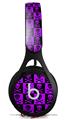 WraptorSkinz Skin Decal Wrap compatible with Beats EP Headphones Skull Checkers Purple Skin Only HEADPHONES NOT INCLUDED